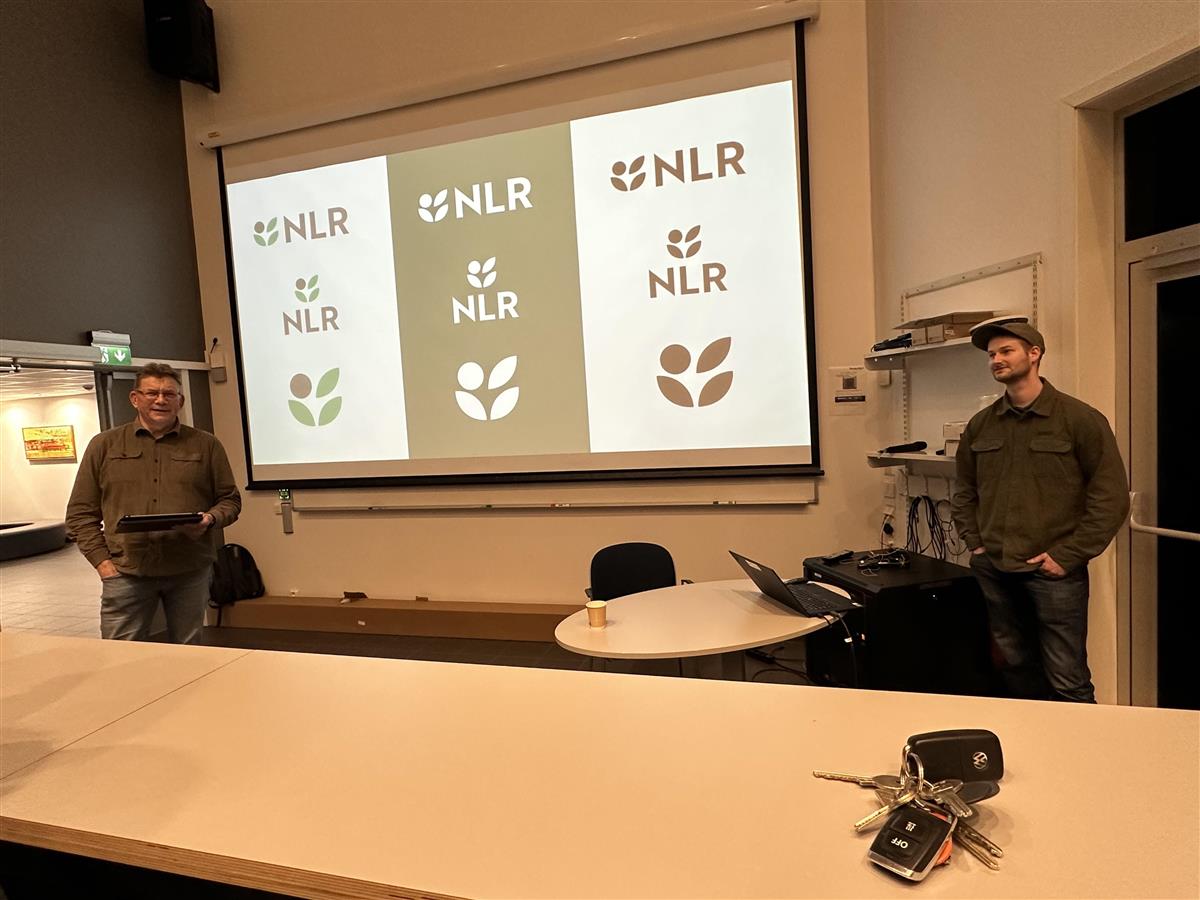 Noen som står å presenterer foran en storskjerm - Klikk for stort bilde